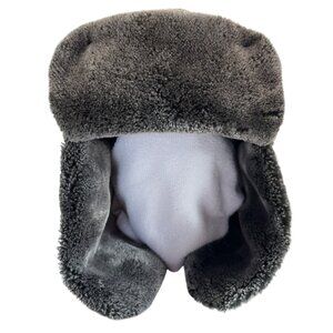 Plaid Faux Fur Lined Winter Trapper Hat With Chin Strap C59